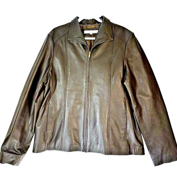 MAC WILLIAM Leather Blouson Men's XL unclear brown type Vintage Second Hand